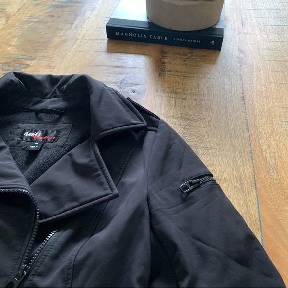 Miss Sixty M60 Moto Jacket Diagonal Zip Black Stretch Size Small - Picture 10 of 16